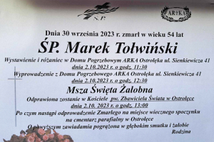Zmarł były prokurator Marek Tołwiński