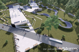 Kiedy modernizacja parku miejskiego w Ostrołęce? Mamy odpowiedź ratusza i wizualizację parku (zdjęcia)