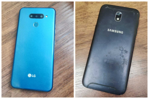 Dwa telefony - Samsung i LG - czekają na właścicieli